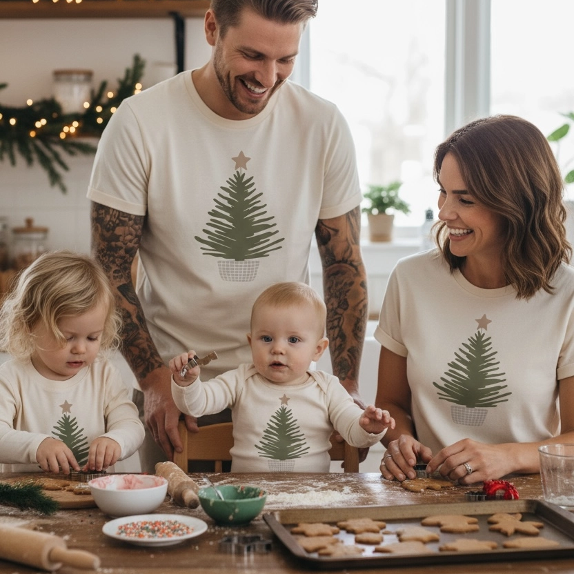 Holiday Tree Long Sleeve Bodysuit - Tenth & Pine