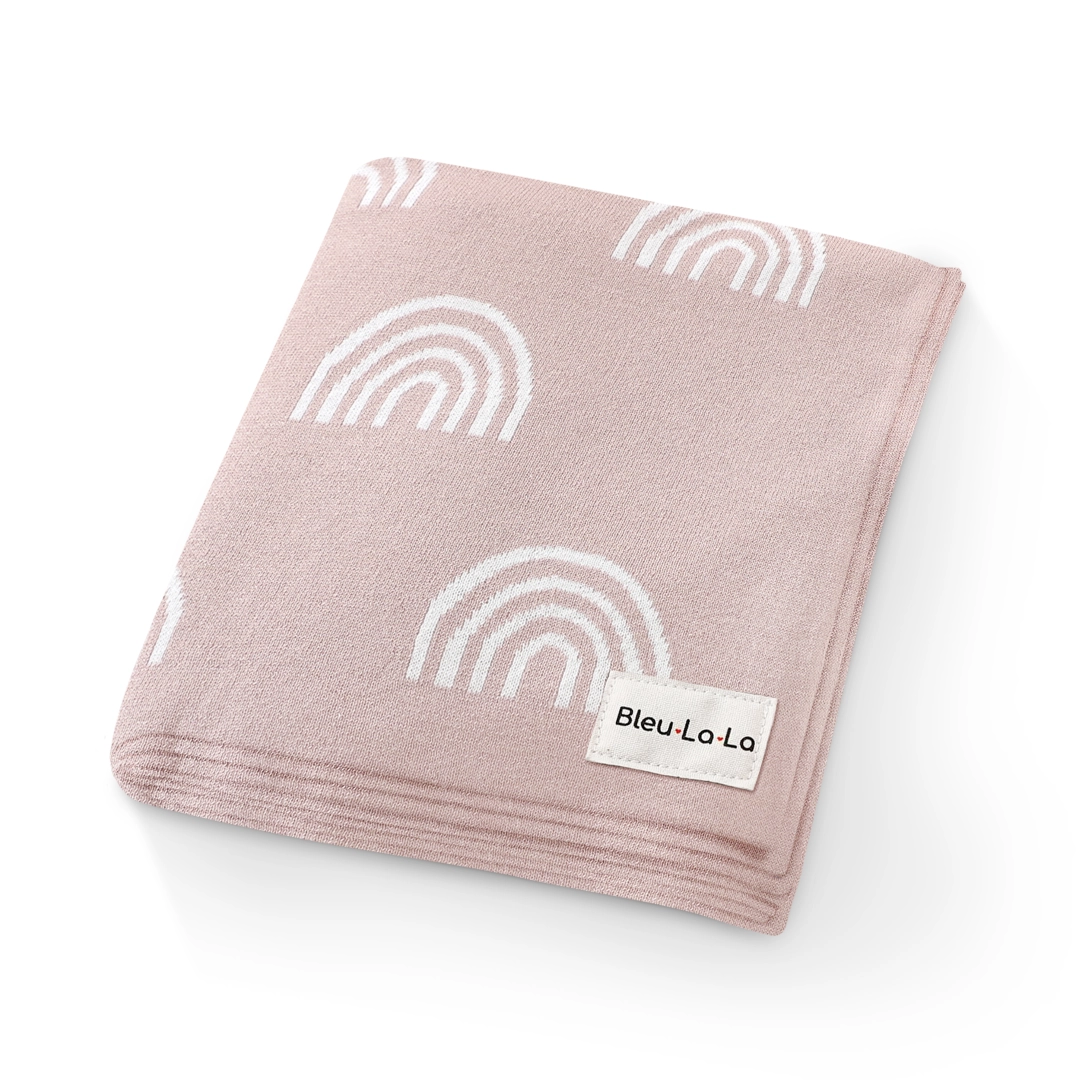 Pink Rainbow Luxury Cotton Swaddle Blanket - Bleu La La