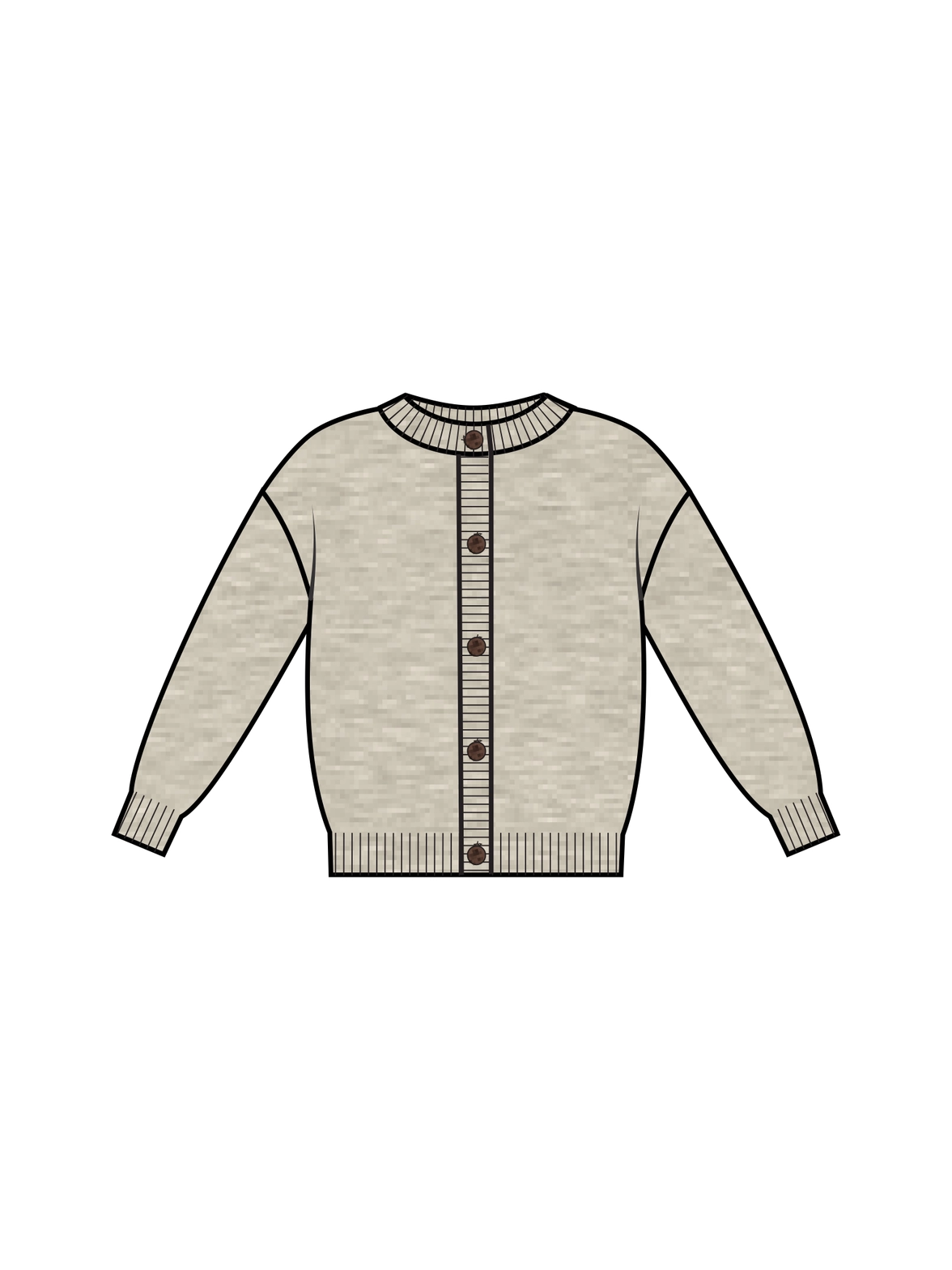 Ivory Fleck Wynne Sweater Cardigan - Colored Organics