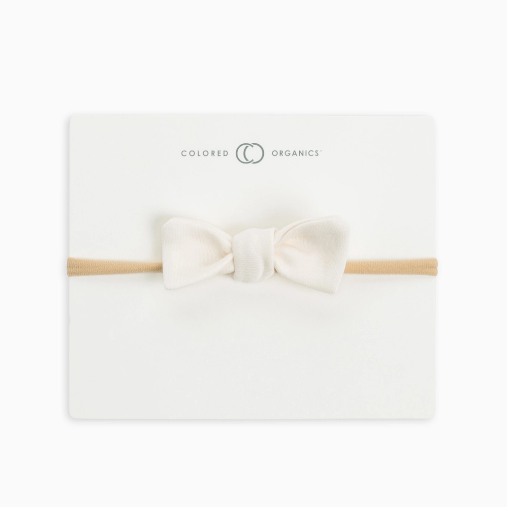Ivory Dainty Bow - Colored Organics