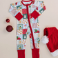 Christmas Patchwork Romper - Lucky Panda Kids