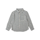 Navy Check Collared Long Sleeve - Rylee + Cru