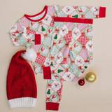 Santa Patchwork Two Piece - Lucky Panda Kids