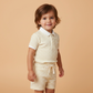 Dotty Gingham Collar Tee & Short Set - Makemake Organics
