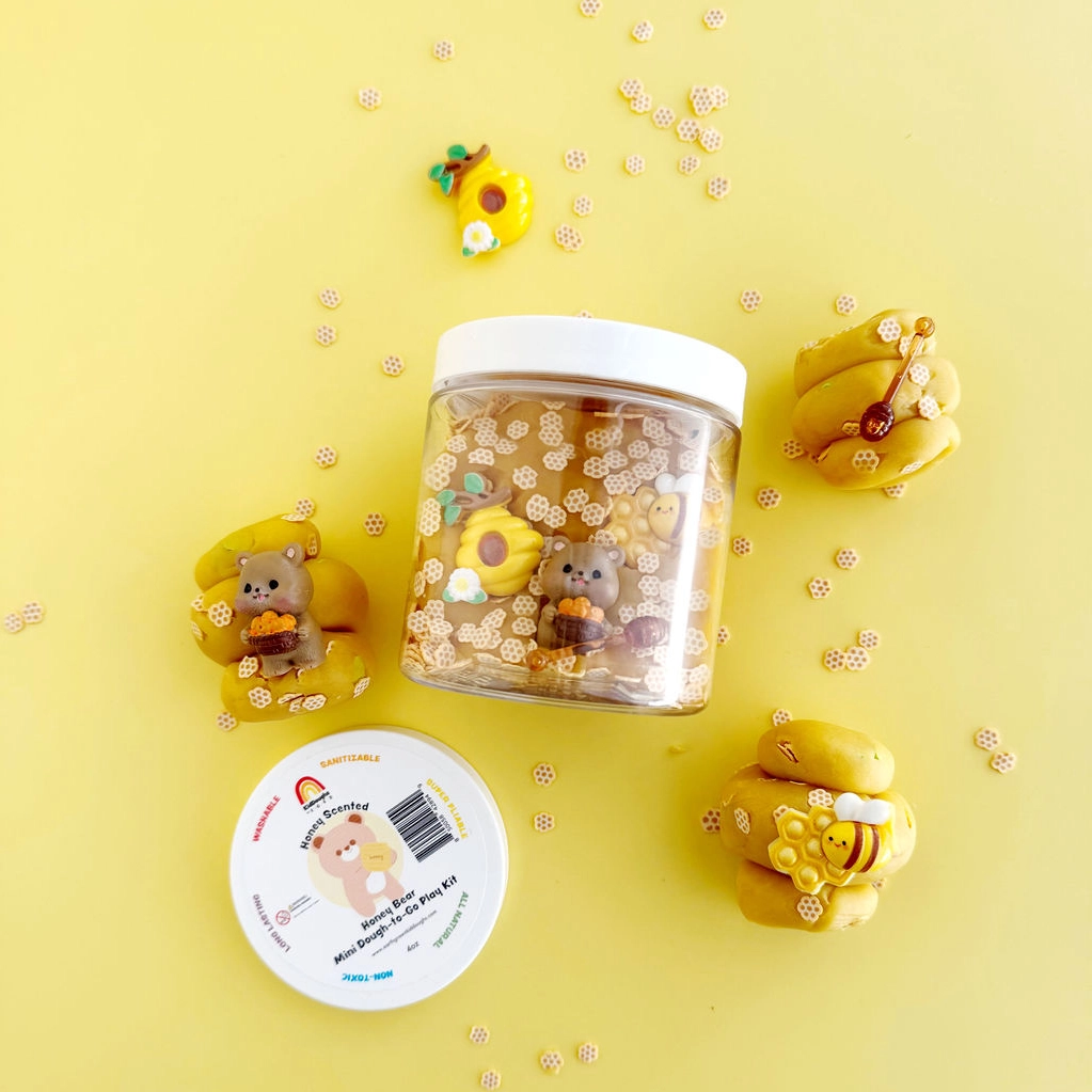 Honey Bear Mini Dough-To-Go - Earth Grown Kids Dough