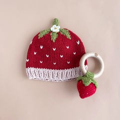 Addie Strawberry Beanie - The Blueberry Hill