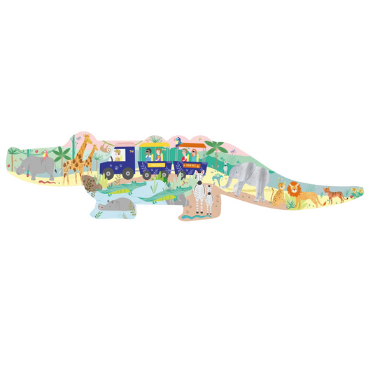 Crocodile Shaped Jigsaw Puzzle - Floss and Rock