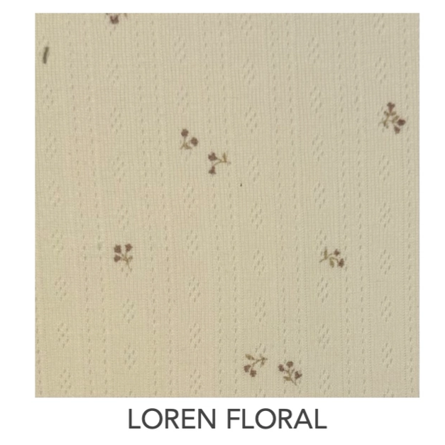 Loren Floral Lacey Pointelle Wrap Top & Footie - Kendi