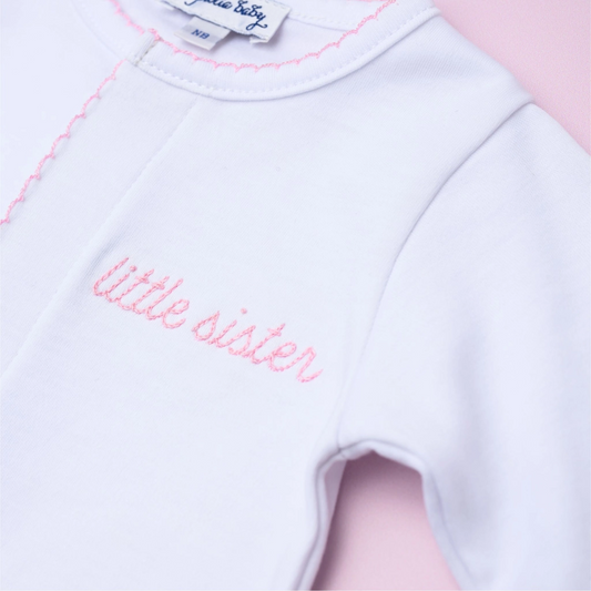 Little Sister Zip Footie - Magnolia Baby
