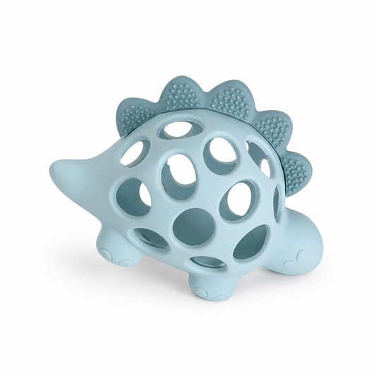 Dino 3D Silicone Teether - Three Hearts