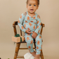 Gingerbread Gingham Two Piece - Lucky Panda Kids