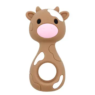 Silicone Cow Teether - Three Hearts