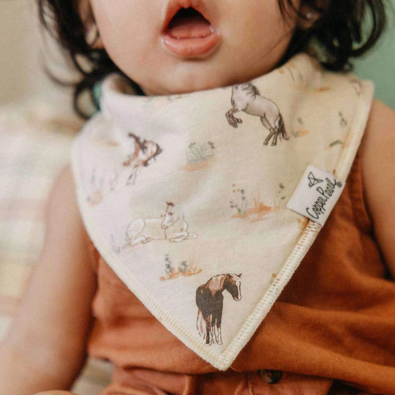 Cheyenne Bandana Bibs - Copper Pearl
