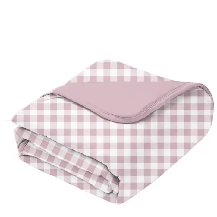 Pink Gingham Mini Cloud Blanket - Gunamuna