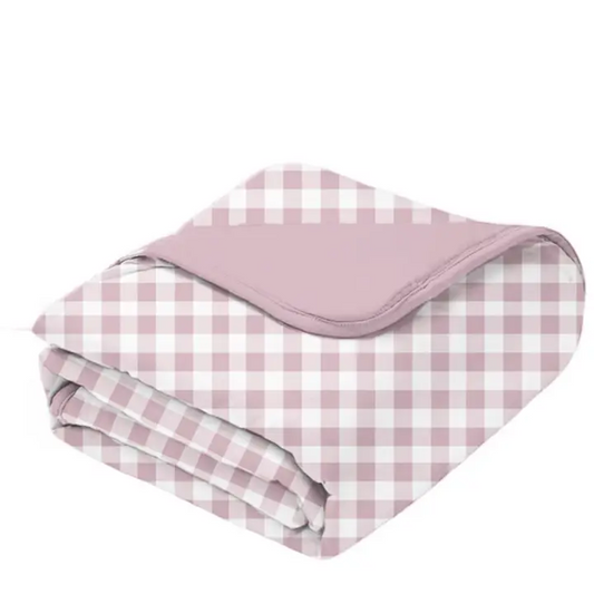 Pink Gingham Mini Cloud Blanket - Gunamuna