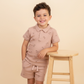 Island Palm Collar Tee & Short Set - Makemake Organics