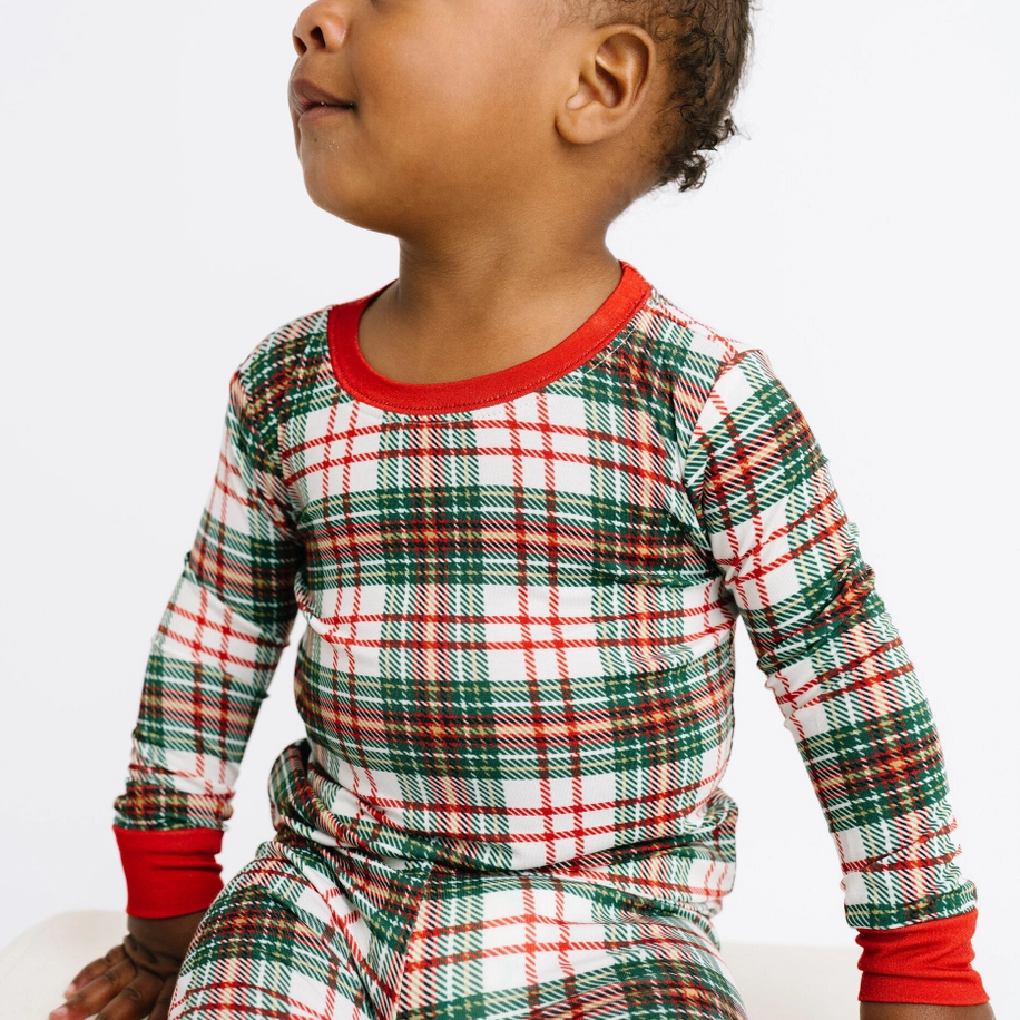 Christmas Plaid Bamboo Set - Little One Shop