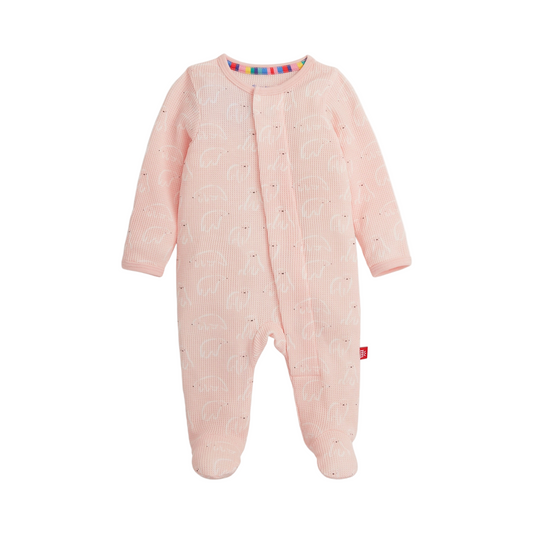 Pink Polaris Waffle Footie - Magnetic Me