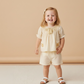Butter Yellow Smocked Top & Short Set - Makemake Organics