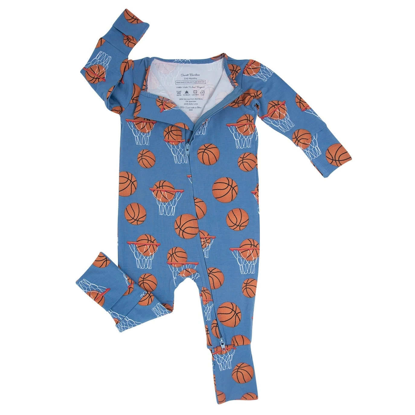 Basketball Hoops Convertible Romper - Sweet Bamboo