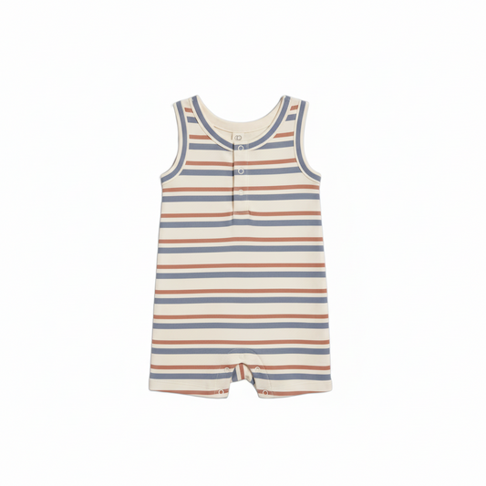 Voyage Stripe Nile Romper - Colored Organics