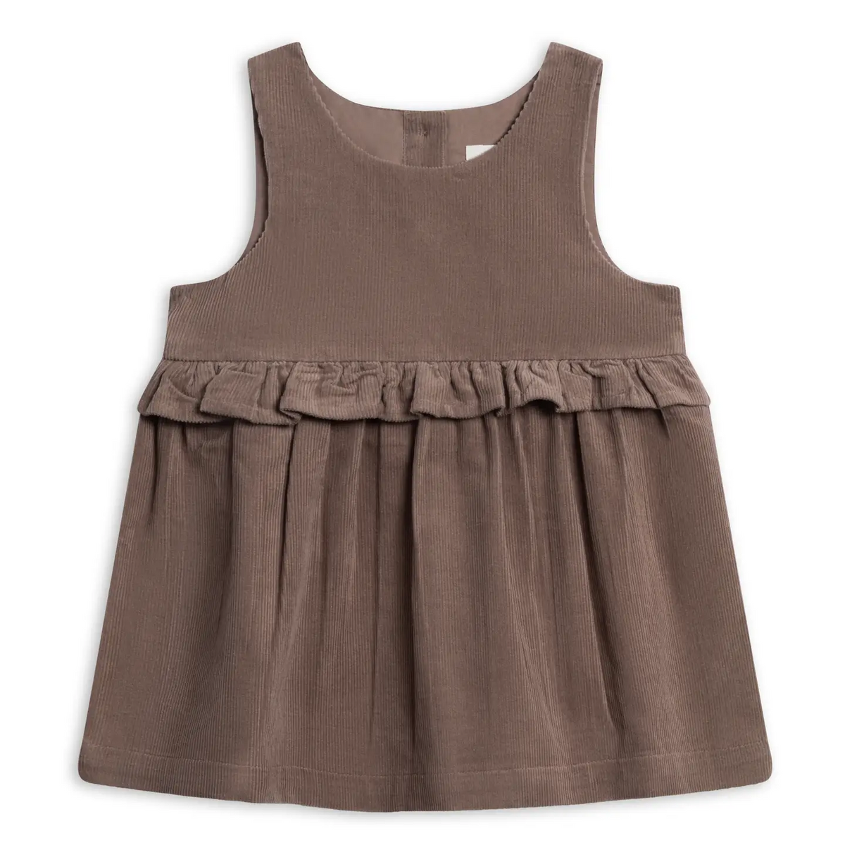 Taupe Lois Corduroy Ruffle Jumper  - Kendi