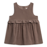 Taupe Lois Corduroy Ruffle Jumper  - Kendi