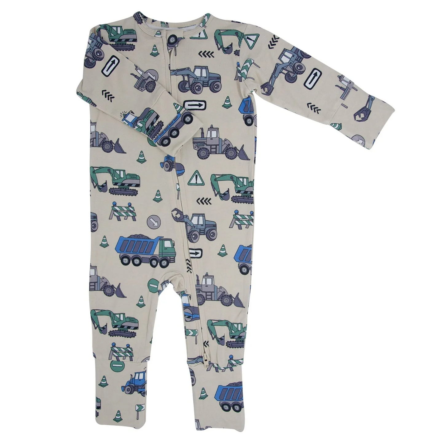 Diggers Construction Convertible Romper - Sweet Bamboo