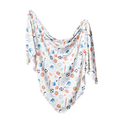 Varsity Swaddle Blanket - Copper Pearl