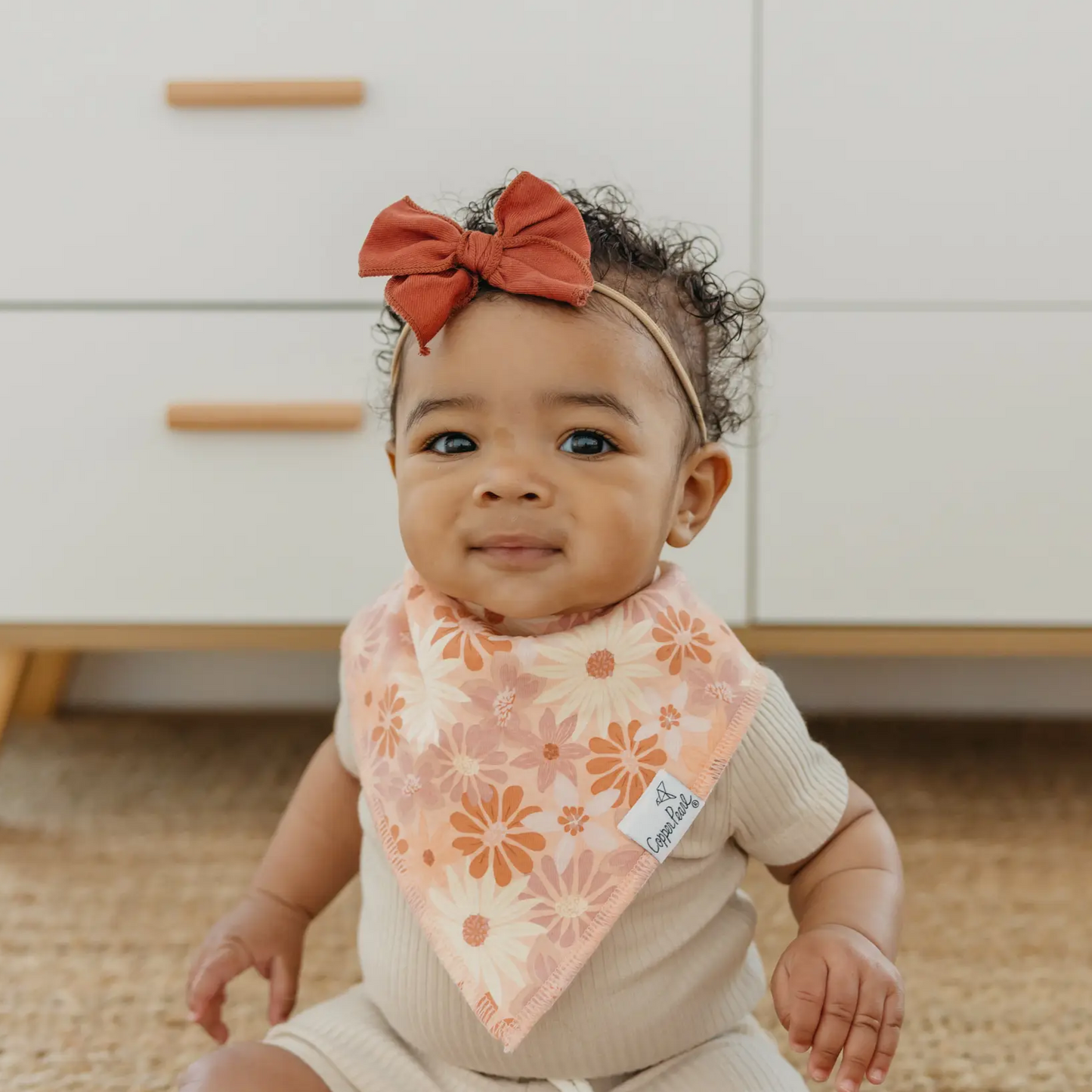 Rue Bandana Bibs - Copper Pearl