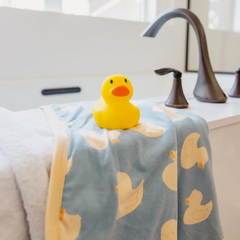 Ducky Knit Hooded Towel - Copper Pearl
