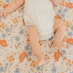 Eden Fitted Crib Sheet - Copper Pearl
