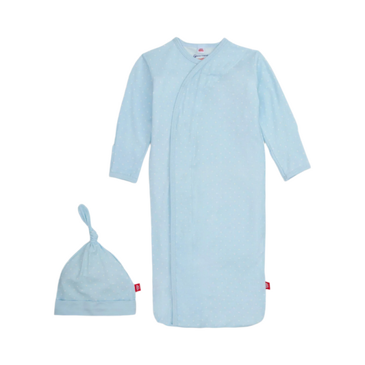Pin Dot Blue Gown & Hat - Magnetic Me