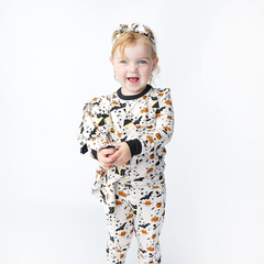 Beige Spooky Cute Toddler Pajama Set - Emerson & Friends