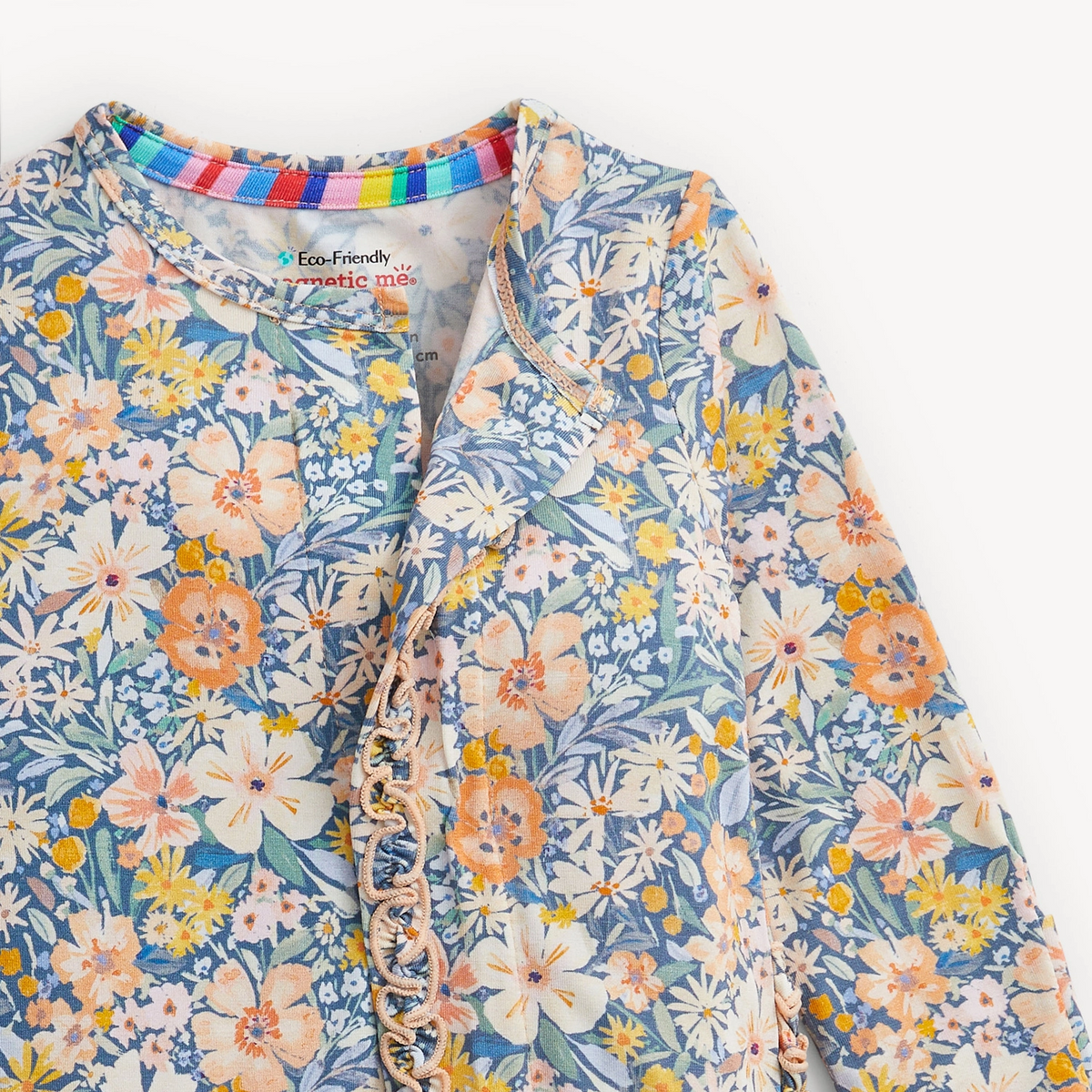 Floral Ruffle Footie - Magnetic Me