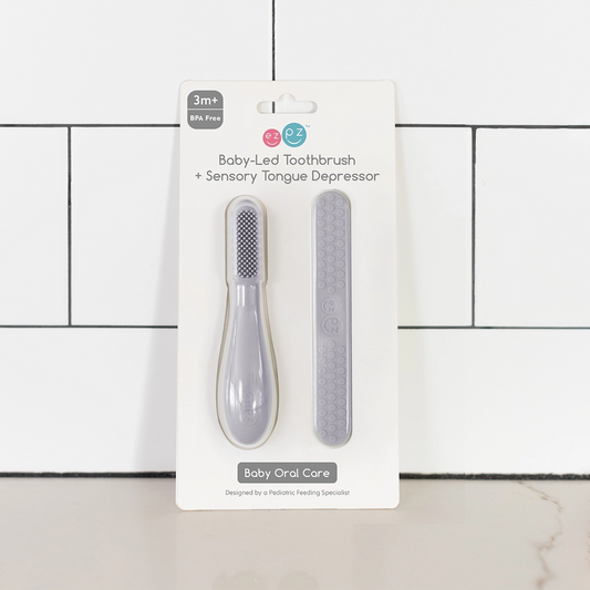 Pewter Toothbrush & Tongue Depressor - ezpz
