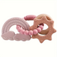Catalina Rattle Teal Teether - Three Hearts