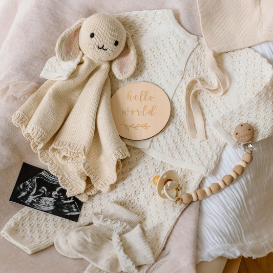 Oatmeal Baby Bunny Lovey - Cuddle + Kind