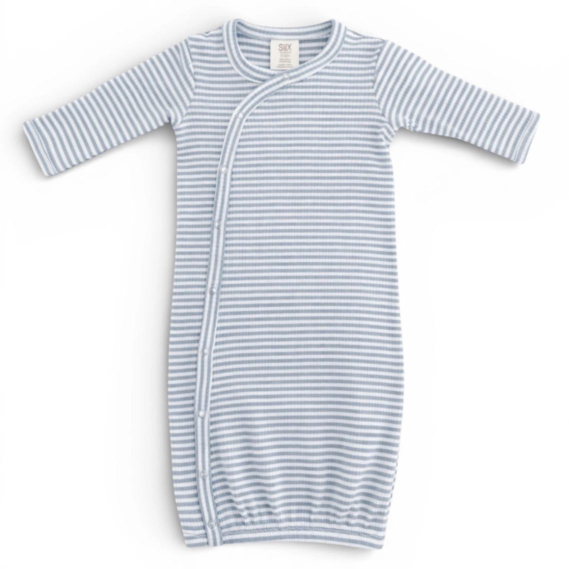 Dusty Blue Striped Gown - SIIX Collection