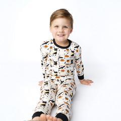 Beige Spooky Cute Toddler Pajama Set - Emerson & Friends