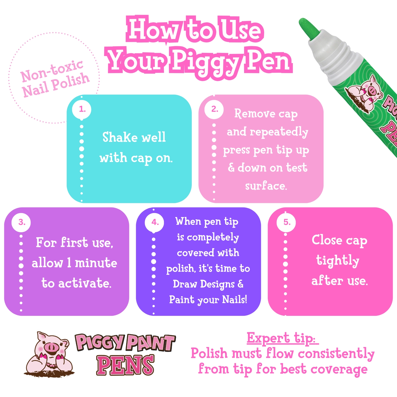 Giggly Green Piggy Paint Pen - Piggy Paint