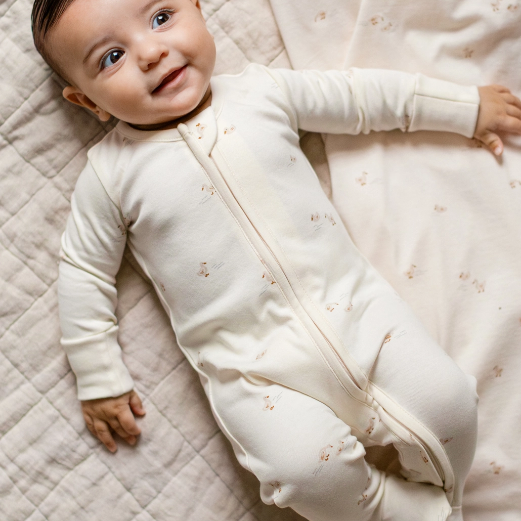 Duck Peyton Footed Sleeper - Colored Organics