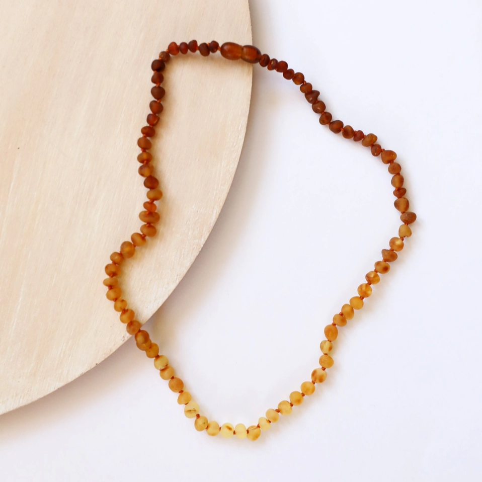 Raw Baltic Amber + Sunflower Necklace - CanyonLeaf