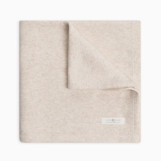 Heather Oat Waffle Baby Blanket - Kendi