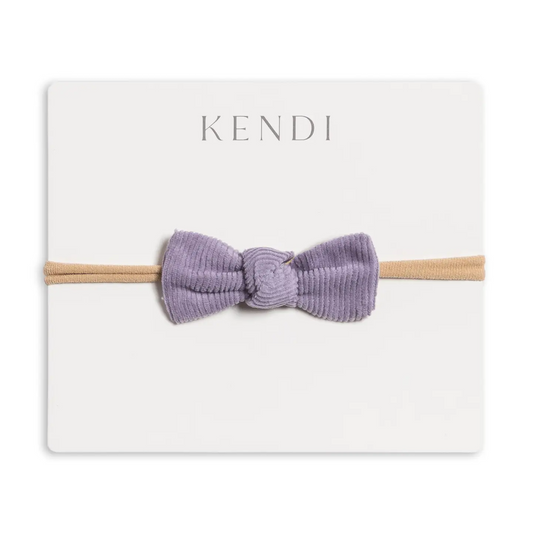 Lavender Corduroy Dainty Bow - Kendi