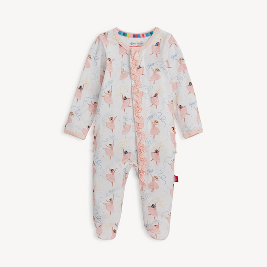 Pretty Plies Ruffle Footie - Magnetic Me