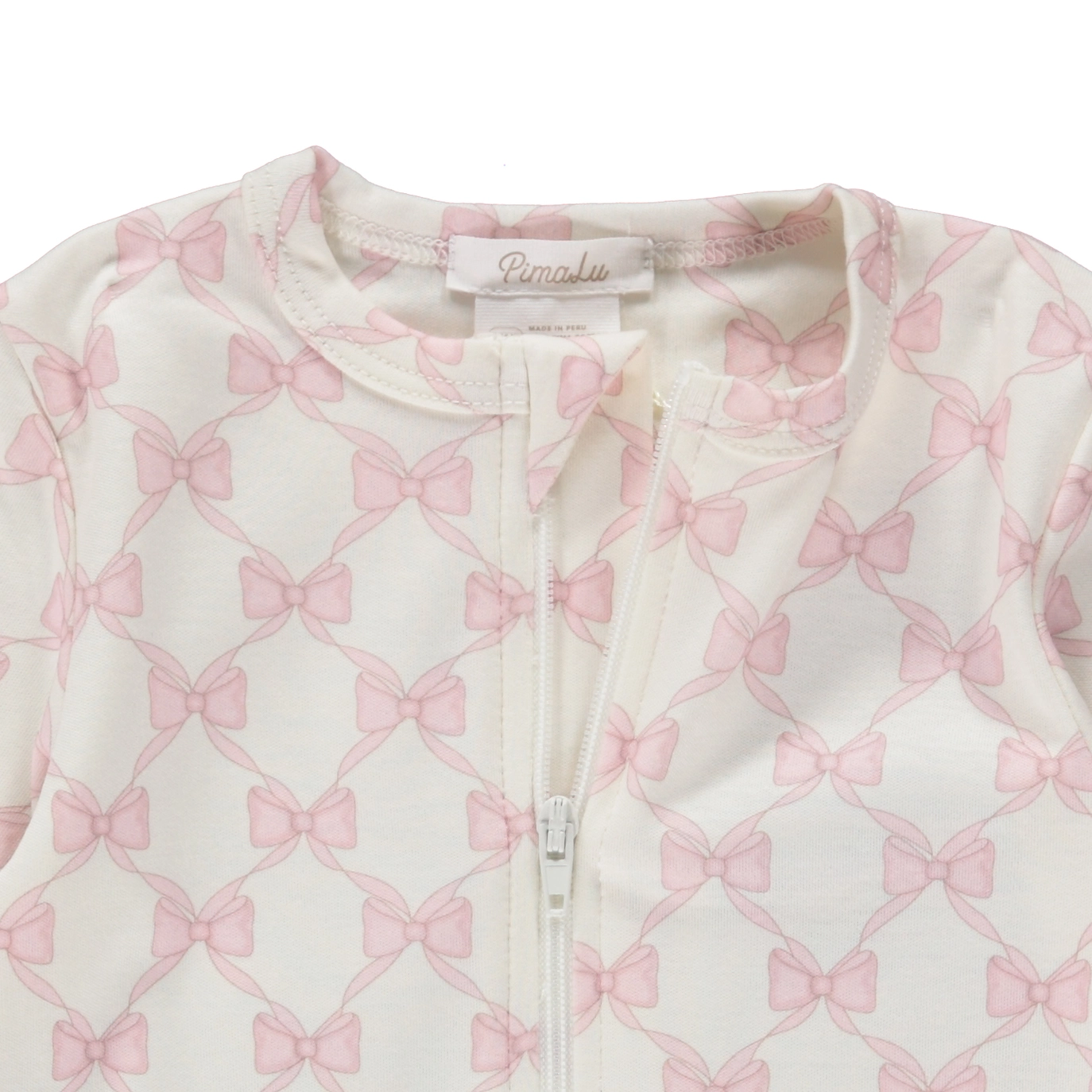 Bows Zipper Footie - Pimalu