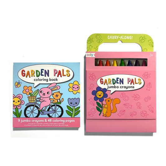 Garden Pals Carry Along Crayon & Coloring Book - OOLY