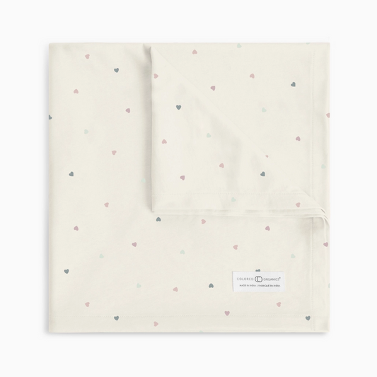 Wisteria & Ballet Heart Swaddle - Colored Organics