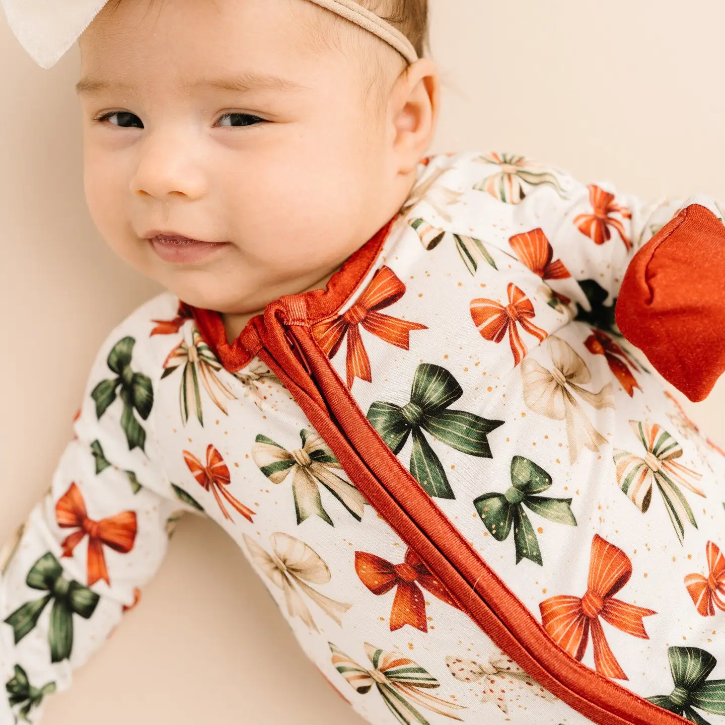 Holiday Bows Bamboo Sleeper - Little One Shop